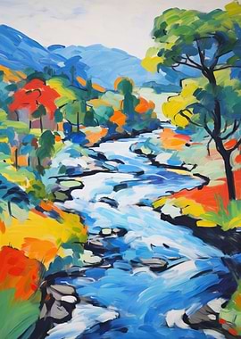 Abstract Painting River