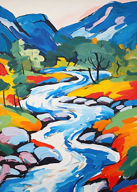 Abstract Painting River