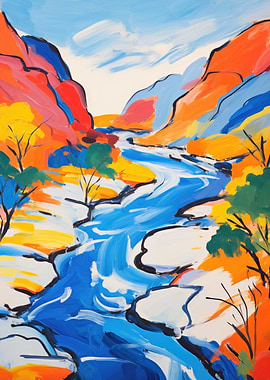 Abstract Painting River