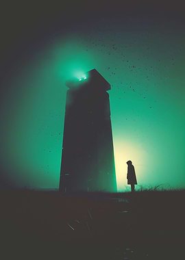 Cyberpunk Night Watchtower