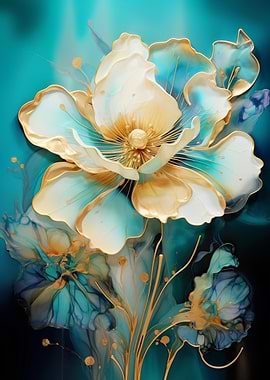 Abstract Flower Vintage