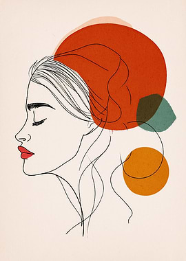 Abstract woman minimal art