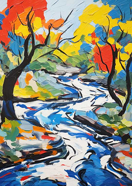 Abstract Painting River