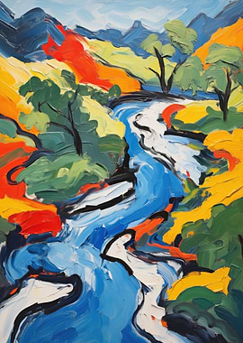 Abstract Painting River