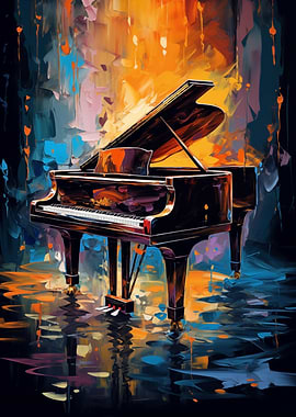 Colorful Piano Keyboard