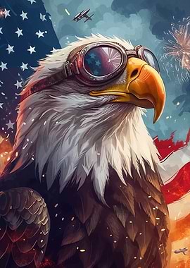 Eagle American Flag