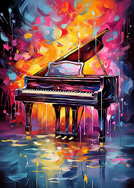 Colorful Piano Keyboard