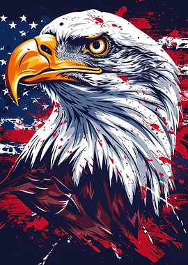Eagle American Flag