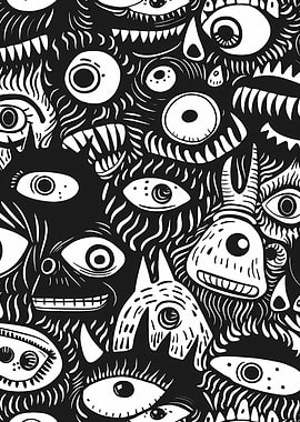 Whimsical Doodle Monster