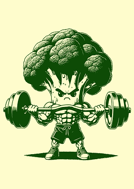 Green Broccoli Gym Funny