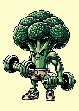 Green Broccoli Gym Funny