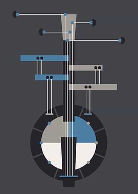 Abstract banjo
