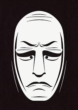 Japan Mask Black White