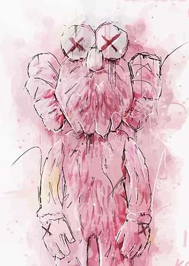 Kaws watercolor
