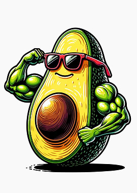 Avocado gym funny