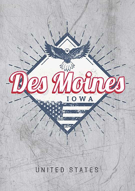 Des Moines City Iowa USA