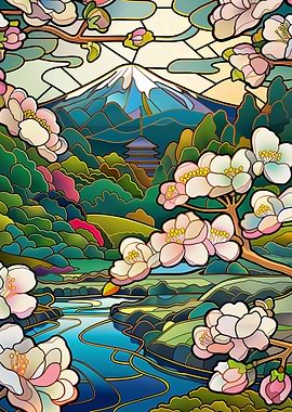 summer japan landscape