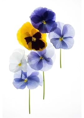 backlit pansy petals
