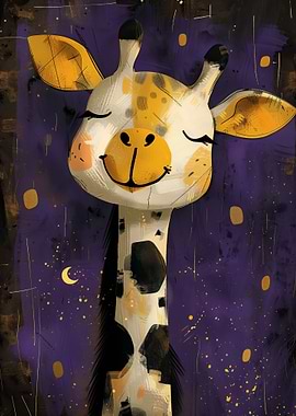 Whimsical Giraffe Artwork