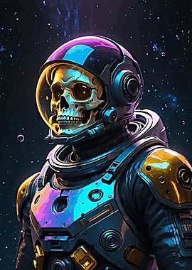 pretty skull in space