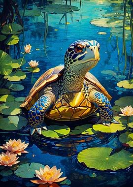 turtle watercolor animal