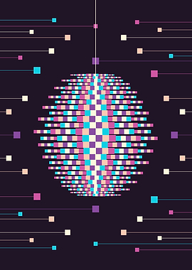 Abstract disco ball
