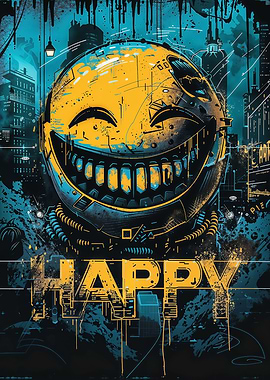 Cyberpunk Smiley Face