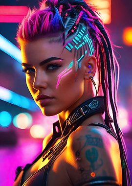 CYBERPUNK WARRIOR WOMAN 6