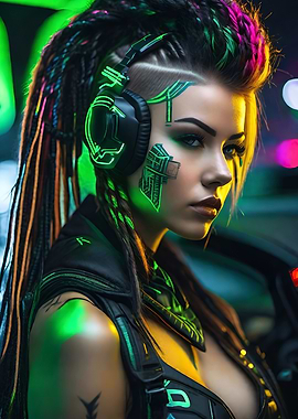 CYBERPUNK WARRIOR WOMAN 2