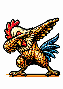 chicken dabbing funny