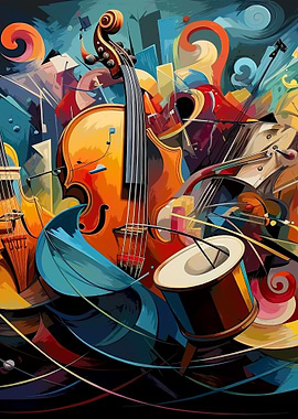 Abstract Music Pop art