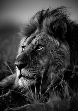 Regal Lion in Repose