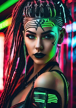 CYBERPUNK WARRIOR WOMAN 1