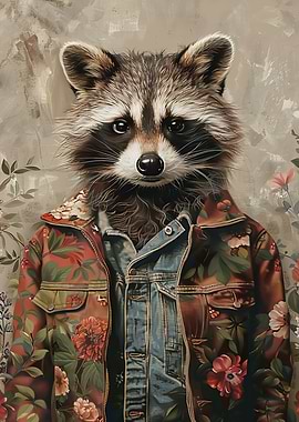 Raccoon with Jacket