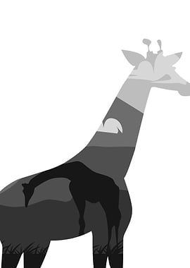 Minimalist giraffe