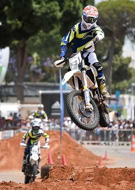 airborne dirtbike biker