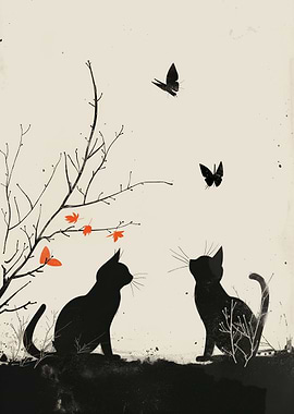 The Vintage Playing Kitten