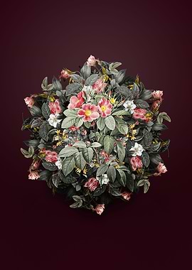 Pasture Rose Flower Wreath