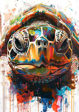 Splash Watercolor Turtle