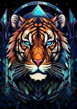 Tiger Stained Glass