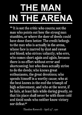 The Man in the Arena art
