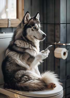 Bathroom Husky