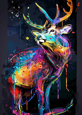 Deer Animal Painting