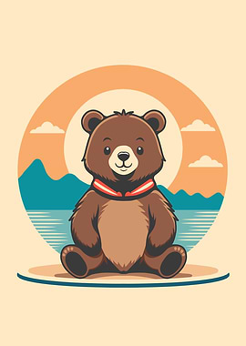 Cute Bear On Vacation