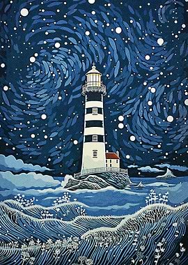 Vintage Lighthouse Art