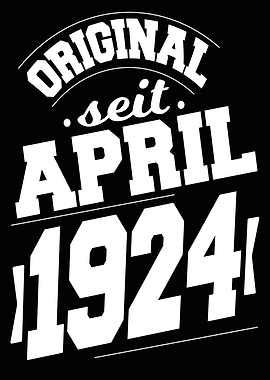 April 1924 100 Jahre