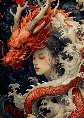 geisha dragon japanese