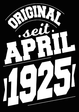 April 1925 99 Jahre