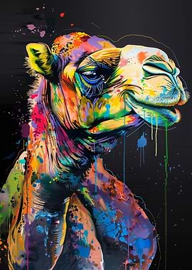 Camel Popart Painting