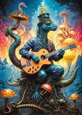 Dinosaur Fungal Fretboard